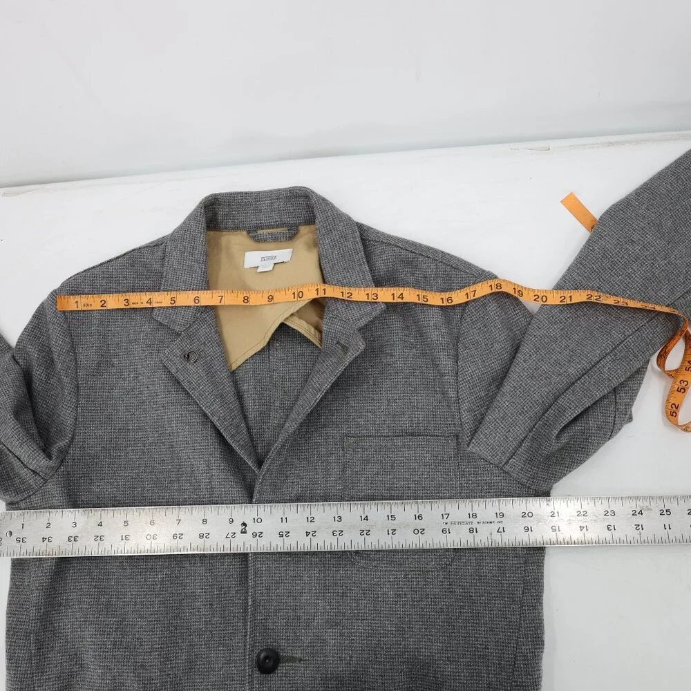 Closed Worker Jacket Mens 38 Wool Blend Three Button patch Pockets houndstooth